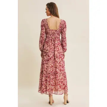 Timeless Feminity Victorian Floral Bustier Maxi Dress