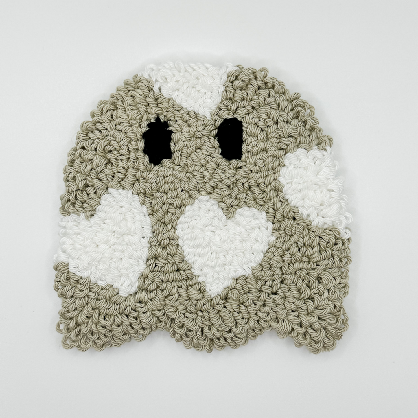 Heart Ghost Mug Rug