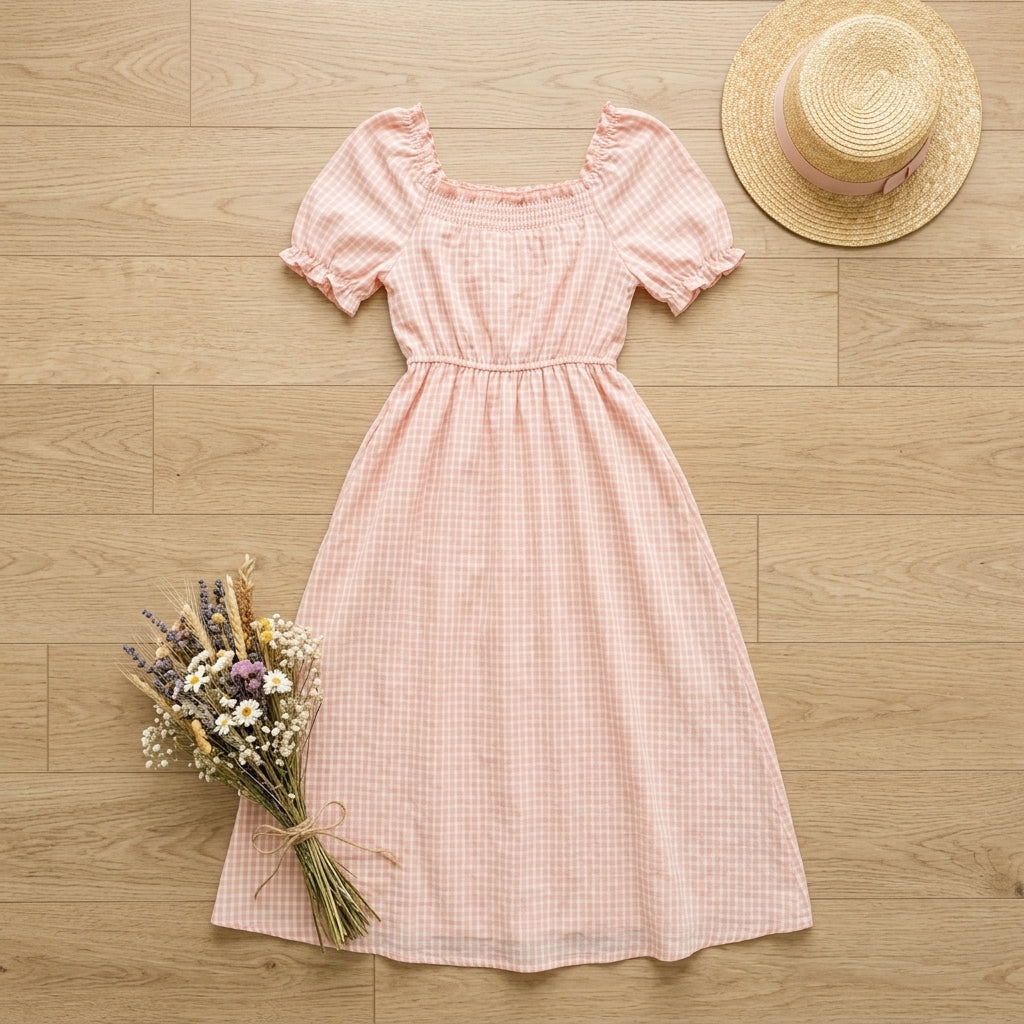 Maxi Dress — Cottagecore Flat Lay | Generated by Modelize