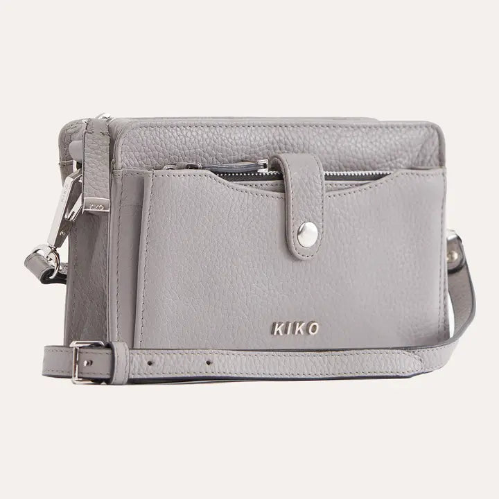 Grey Wallet Crossbody Bag