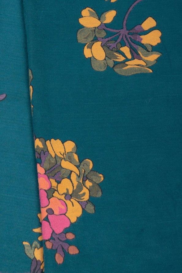 Two Tone Floral Reversible Scarf