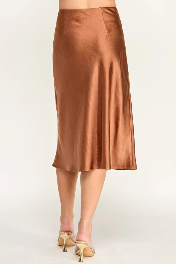 Satin Midi Skirt