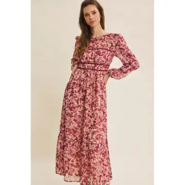 Timeless Feminity Victorian Floral Bustier Maxi Dress