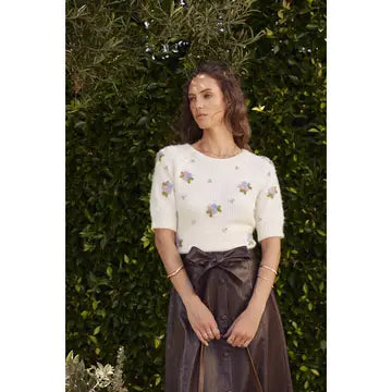 Autumn Skies Embroidery Sweater