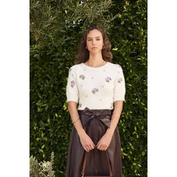 Autumn Skies Embroidery Sweater