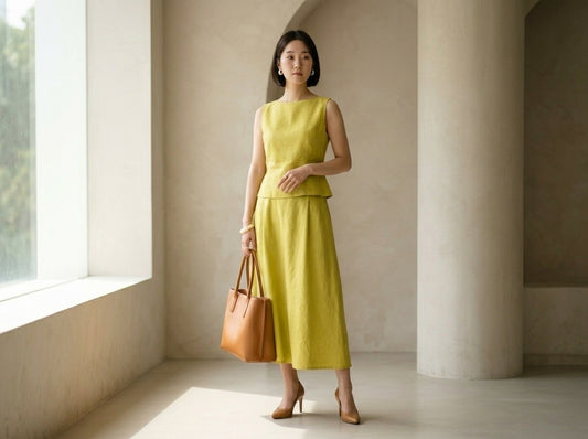 Lime Green Linen set