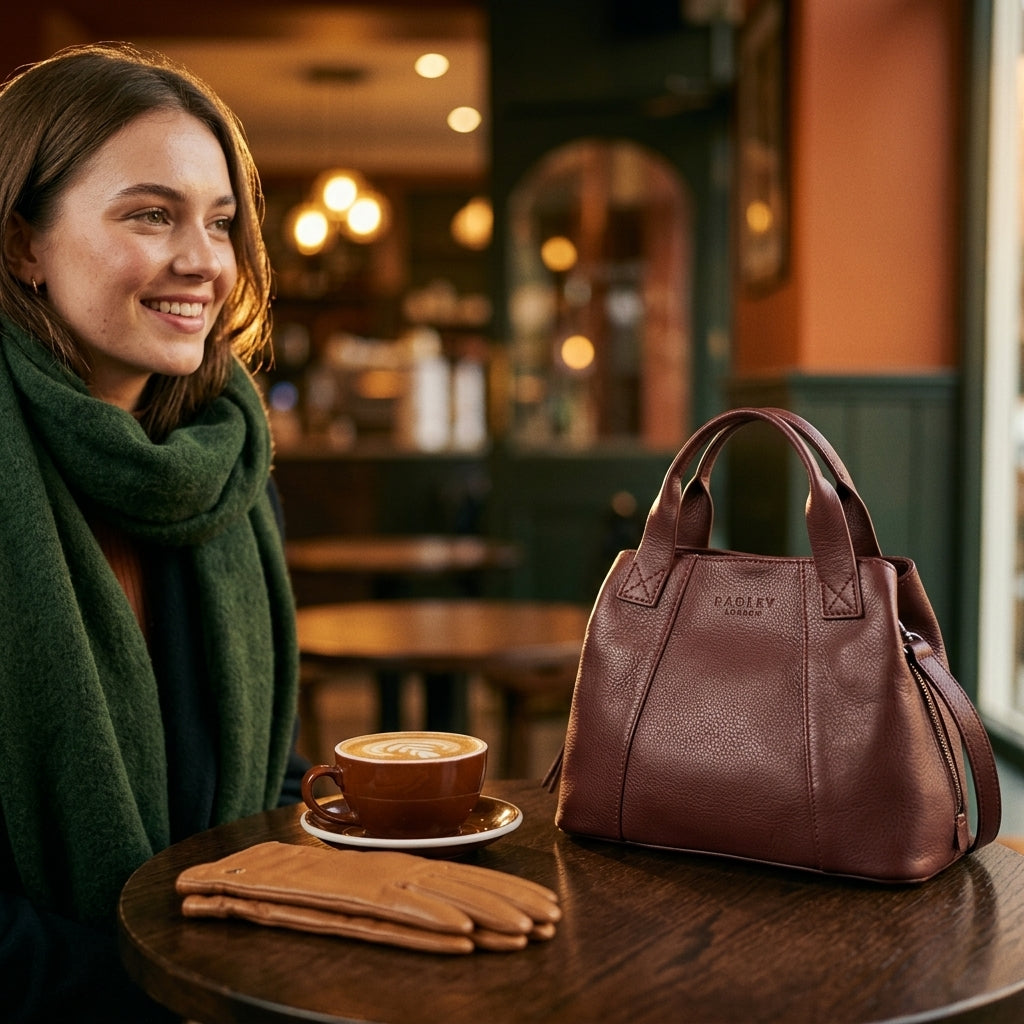 Crossbody Handbag — Cozy Café Lifestyle | Generated by Modelize