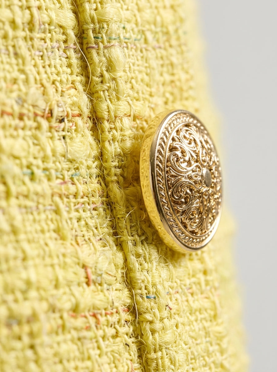 Sleeveless Midi Dress — Tweed Texture Macro | Generated by Modelize