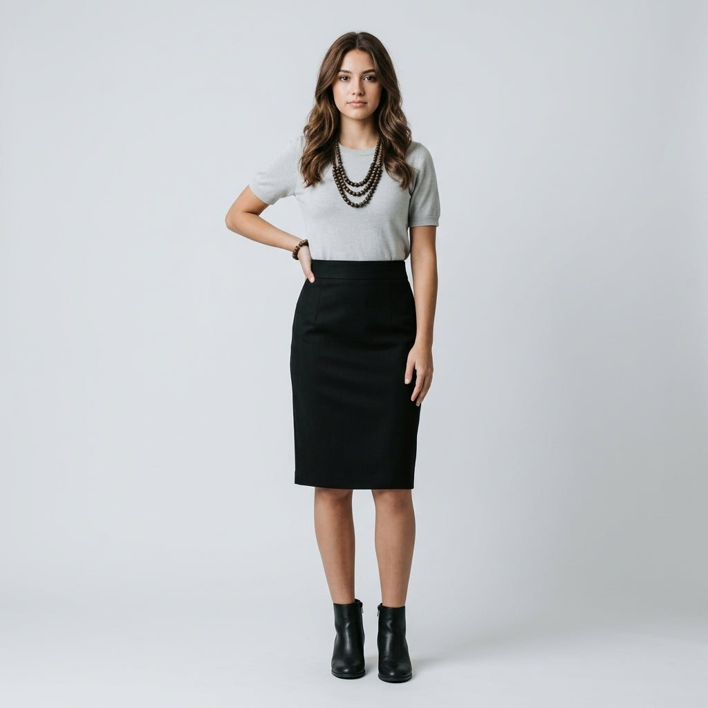 Pencil Skirt — On Model - Neutral | Generated by Modelize