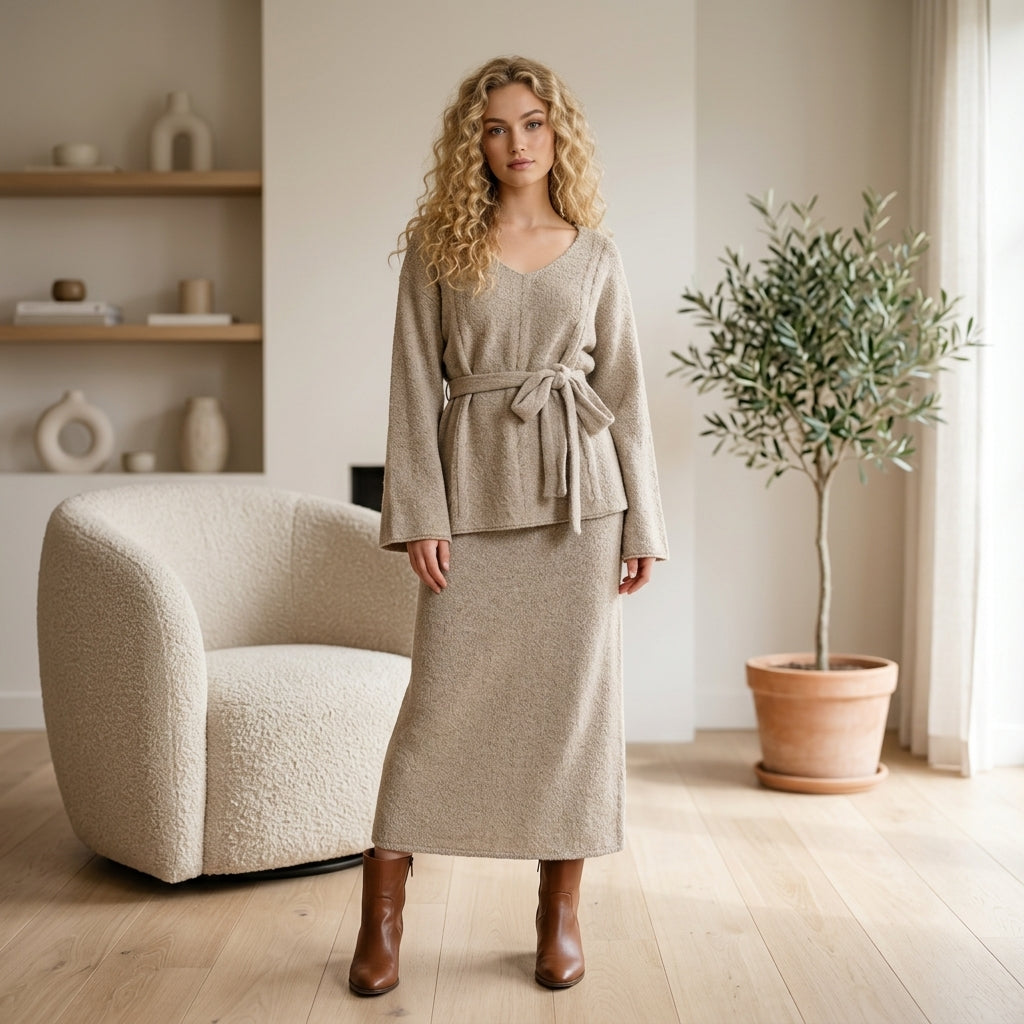 Two-piece knit set — Lifestyle - Home | Generated by Modelize