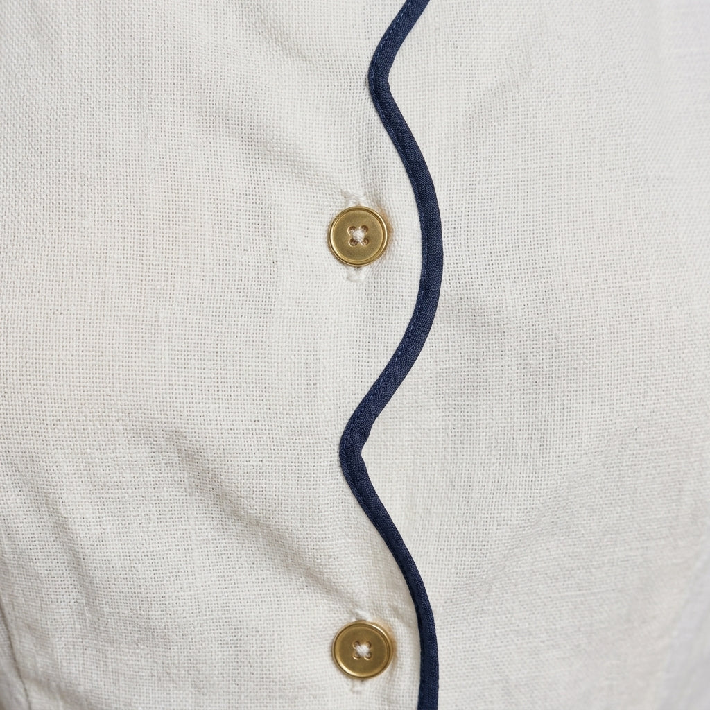 Midi dress — Button and Trim Detail | Generated by Modelize