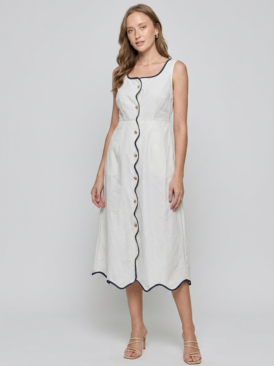 Midi Dress — On Model - Neutral | Generated by Modelize
