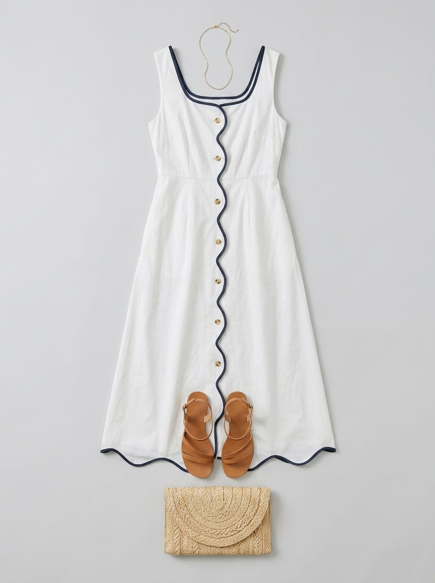 Midi dress — Styled Summer Flat Lay | Generated by Modelize