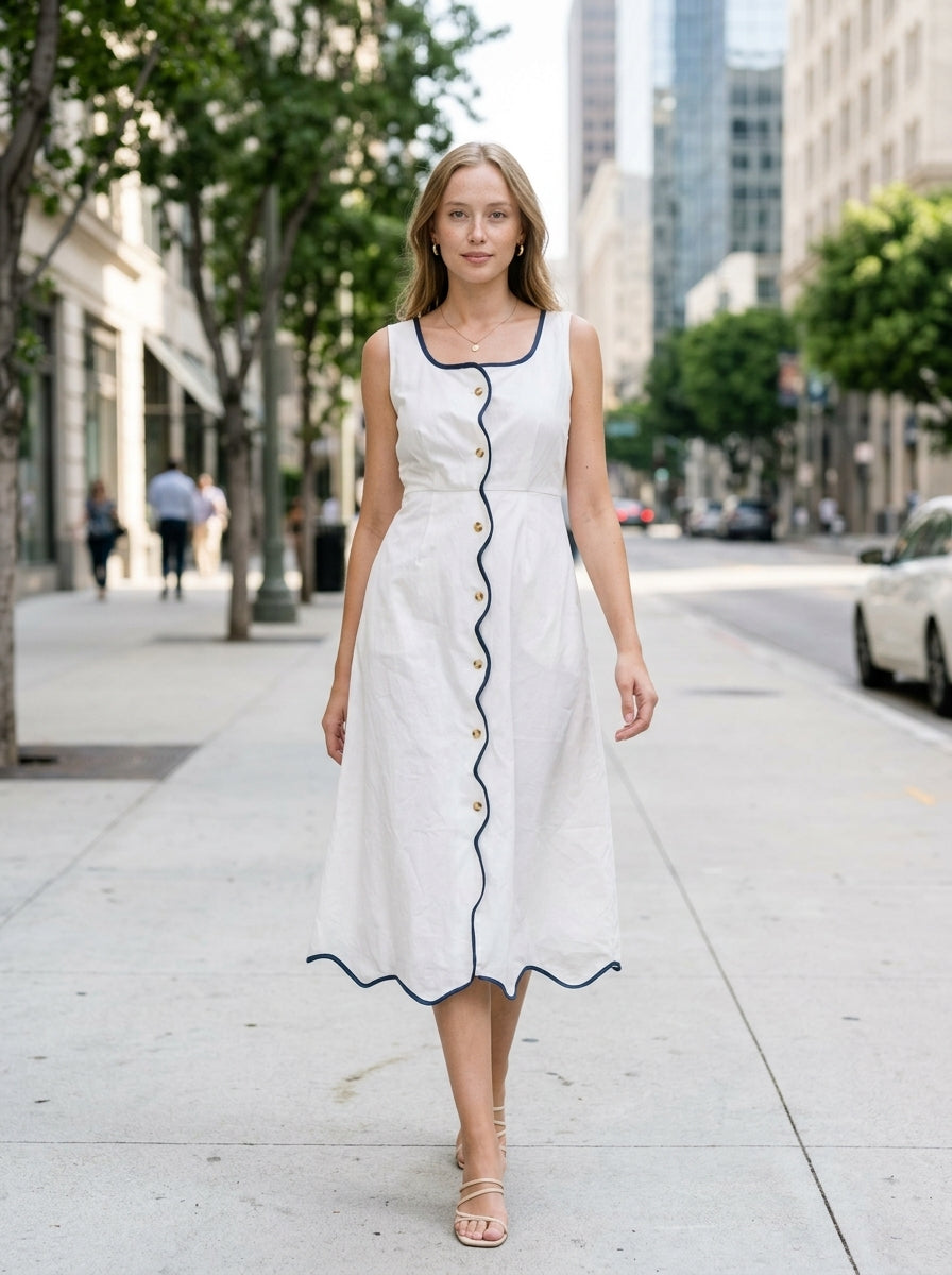 Midi Dress — On Model - Street Style | Generated by Modelize