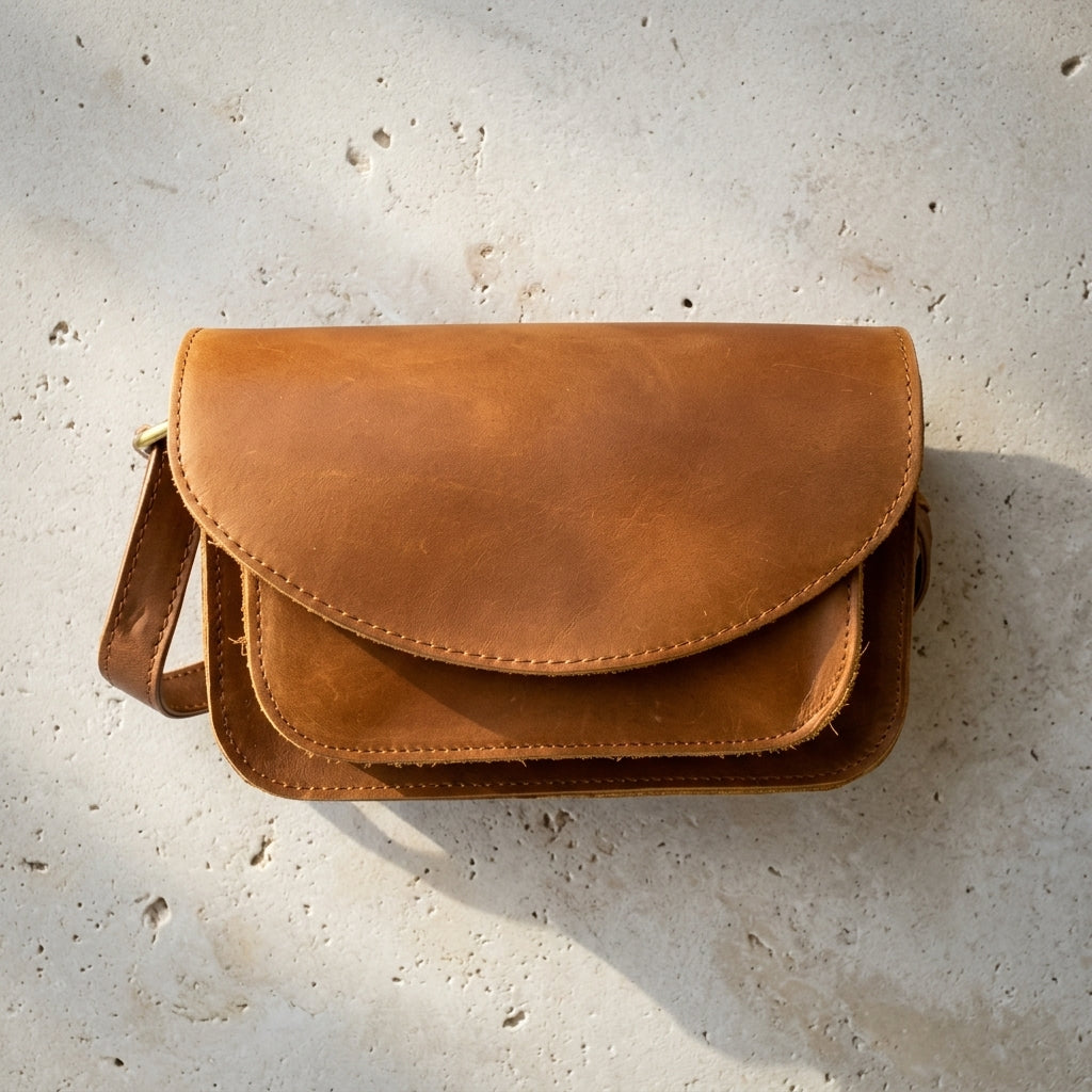 Crossbody Bag — Essential Flat Lay | Generated by Modelize