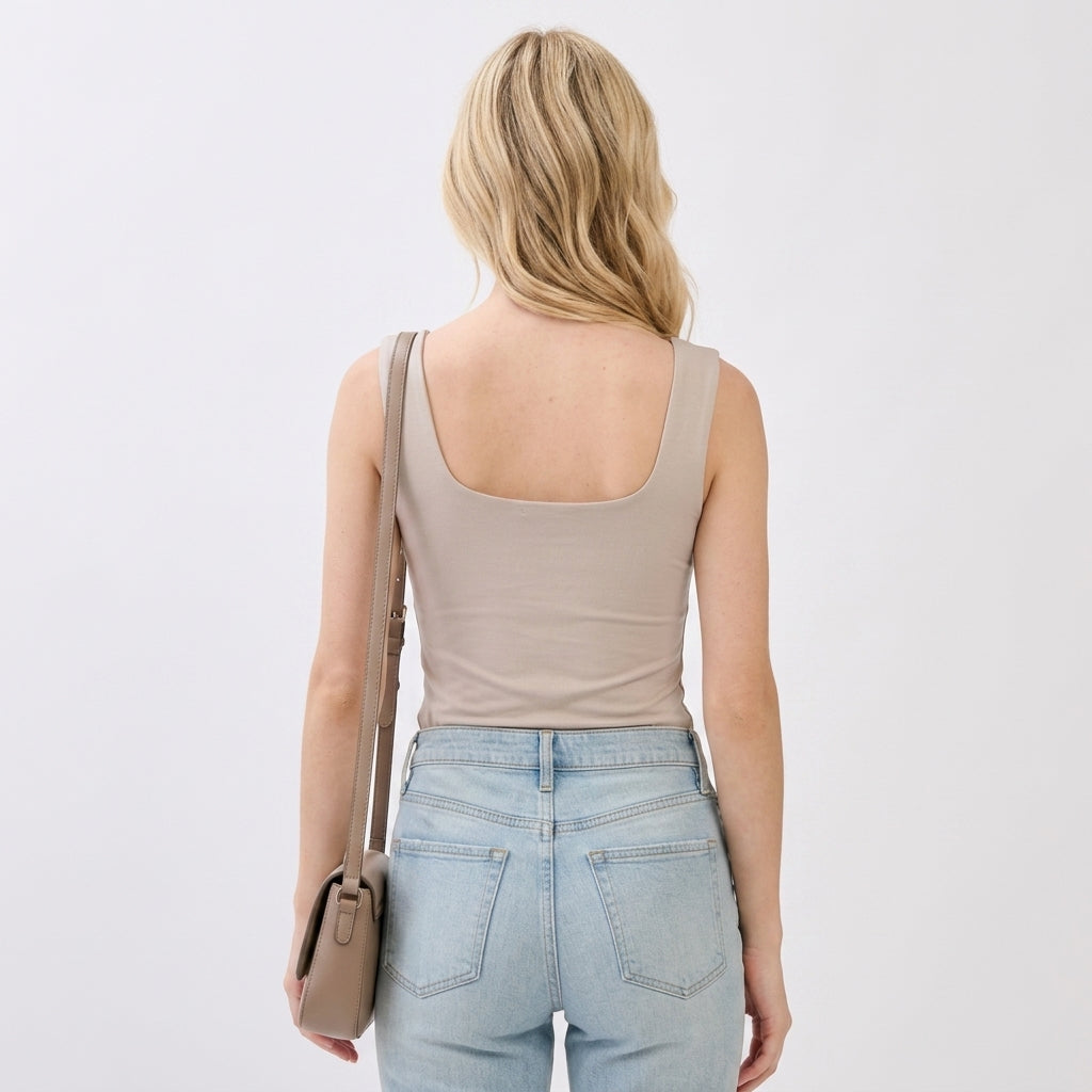 Tank Top — On Model - Upper Body Back | Generated by Modelize