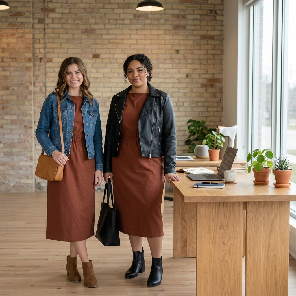 Maxi dress — Lifestyle - Workspace | Generated by Modelize