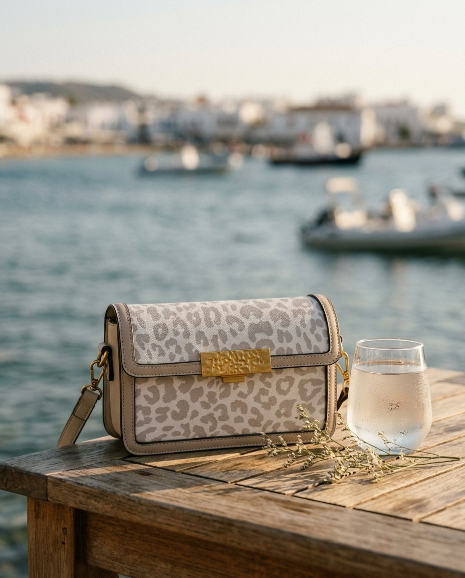 Crossbody Bag — Seaside Cafe Lifestyle | Generated by Modelize
