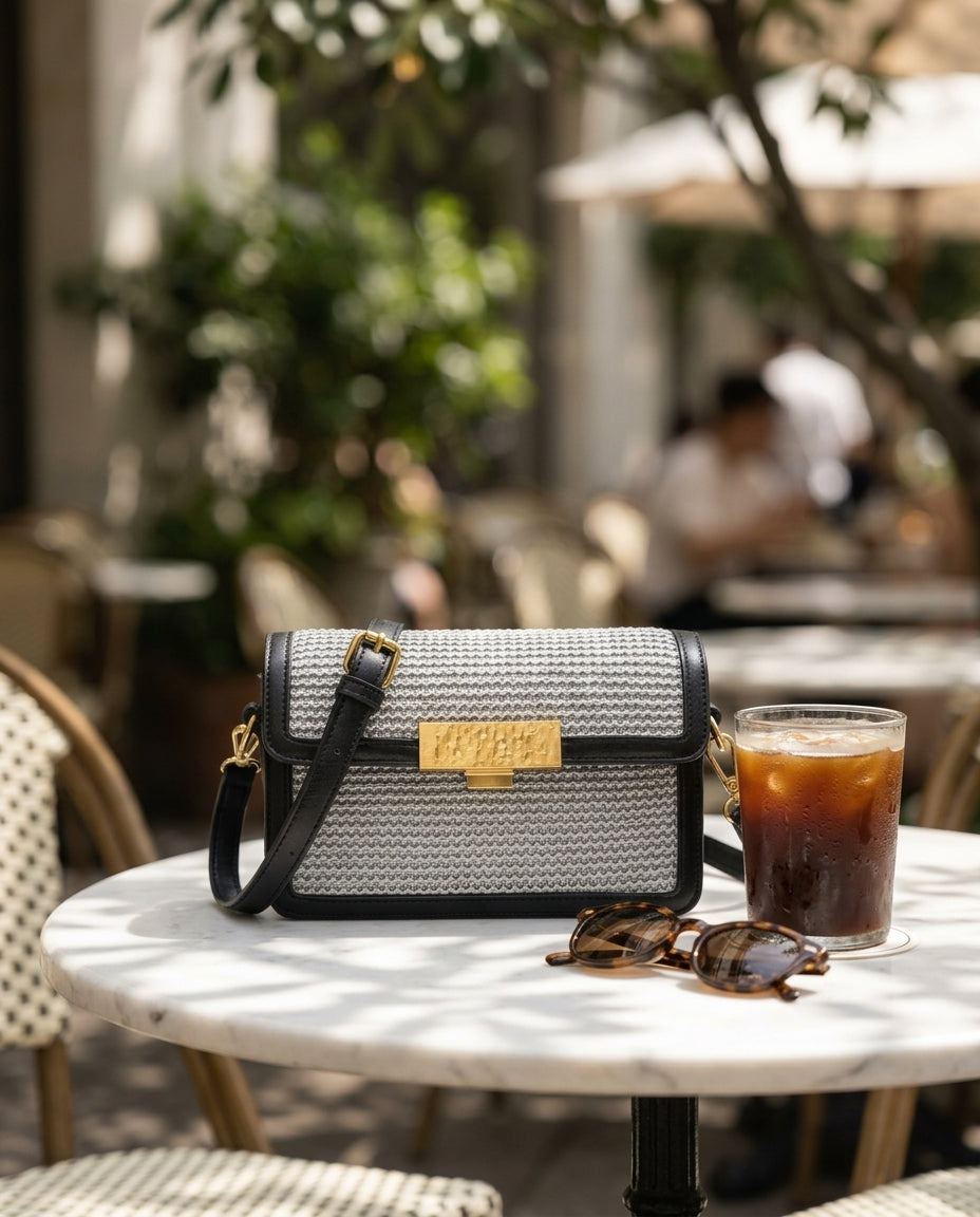 Crossbody Bag — Cafe Lifestyle Scene | Generated by Modelize