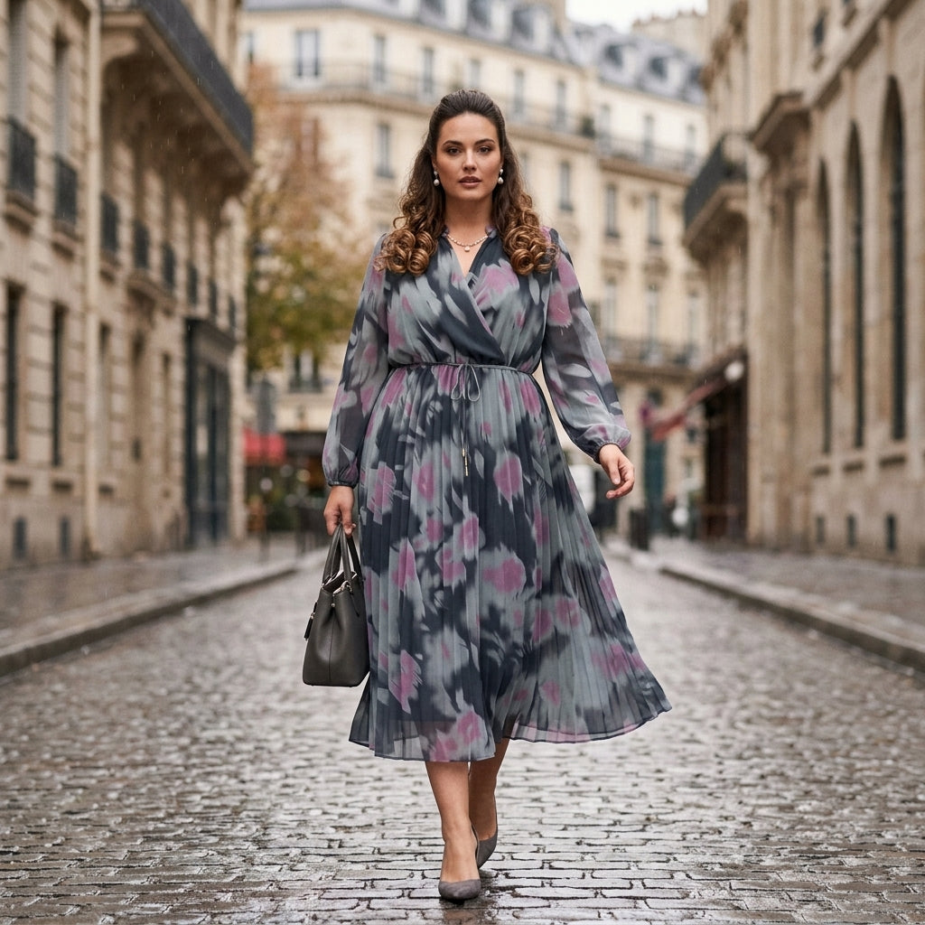 Midi Dress — On Model - Outdoor | Generated by Modelize