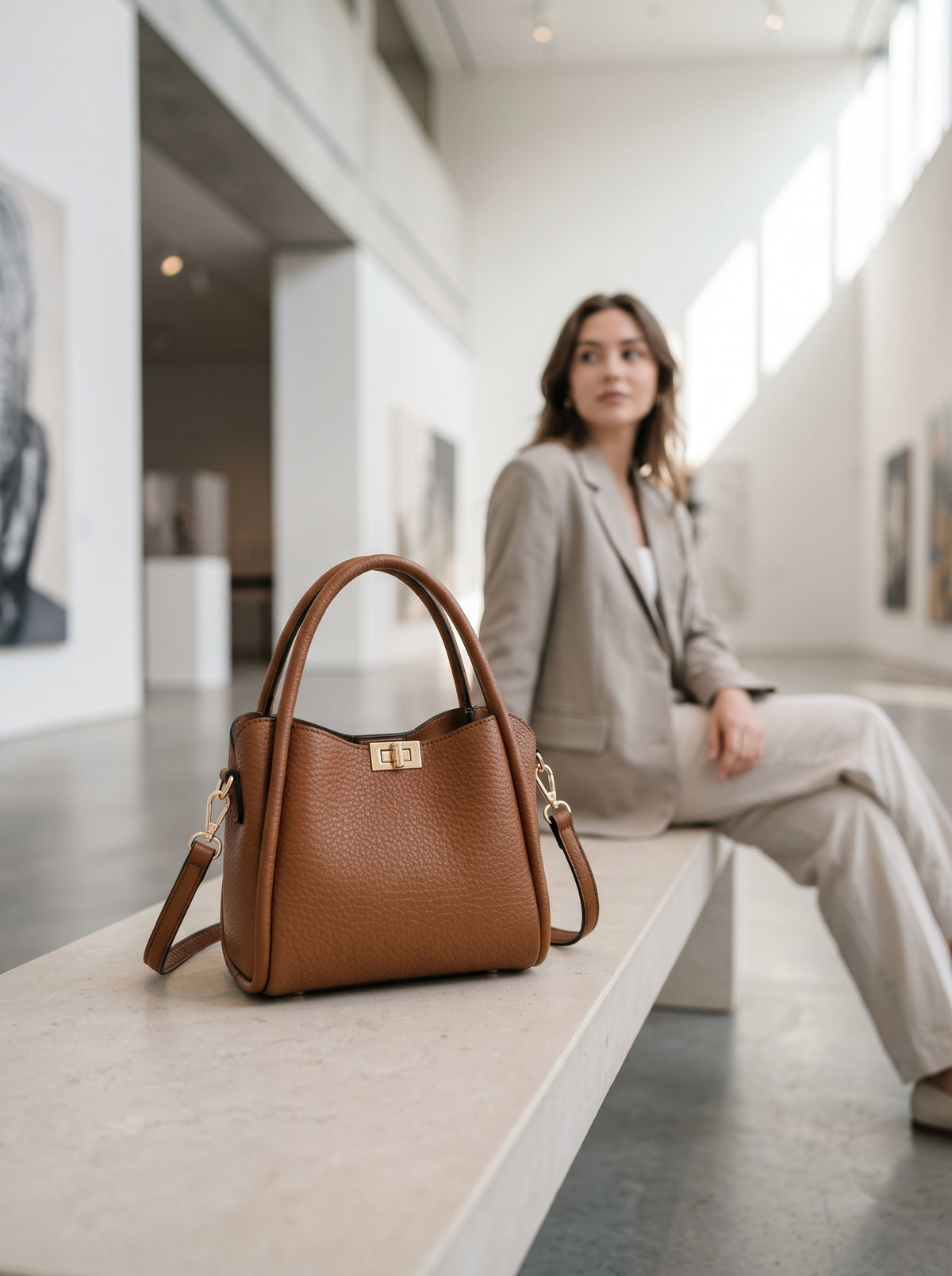 Satchel / Crossbody Handbag — Modern Architecture Lifestyle | Generated by Modelize