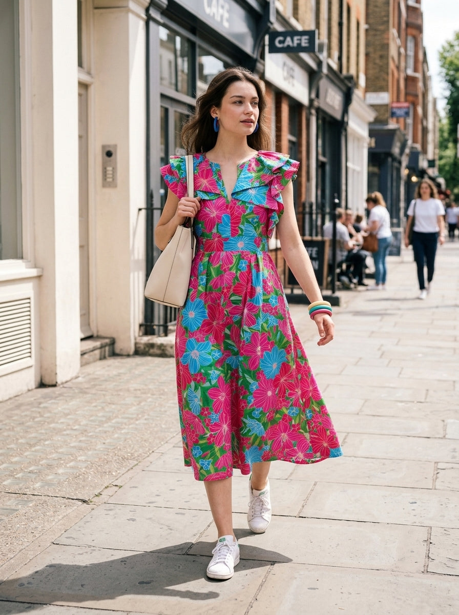 Midi dress — On Model - Street Style | Generated by Modelize