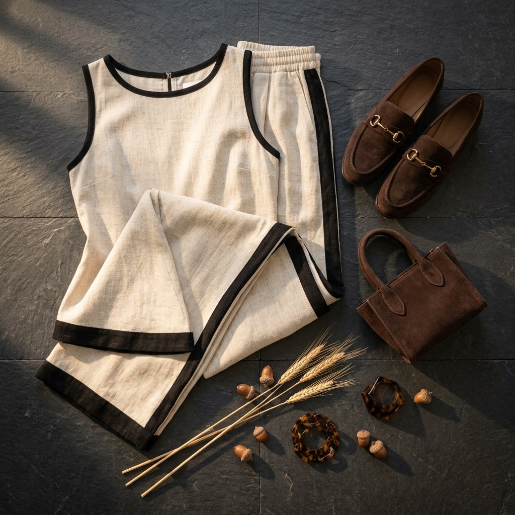 Two-piece coordinating set — Curated Fall Flat Lay | Generated by Modelize