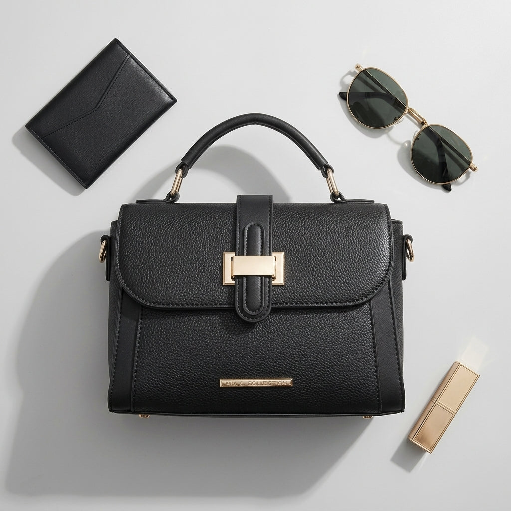 Shoulder Bag — Everyday Essentials Flat Lay | Generated by Modelize