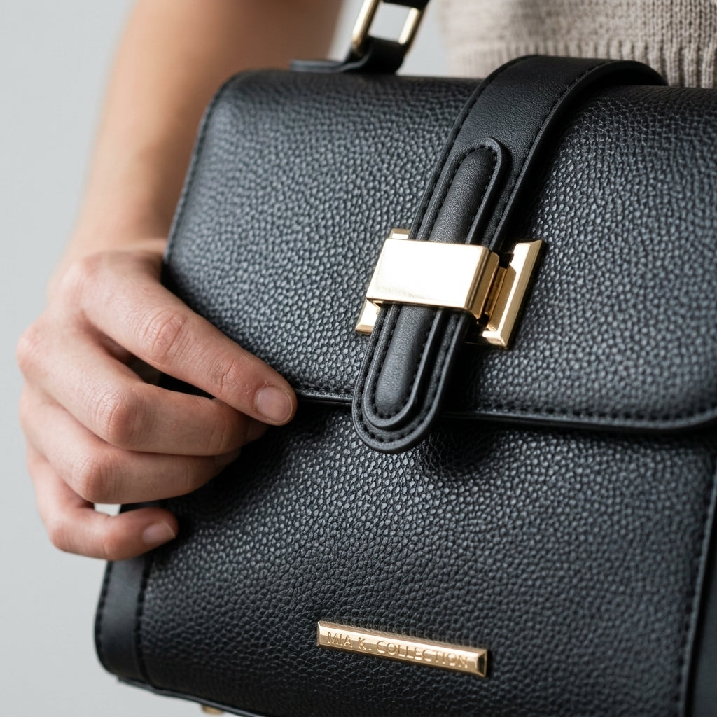Shoulder Bag — Hardware Detail Macro | Generated by Modelize