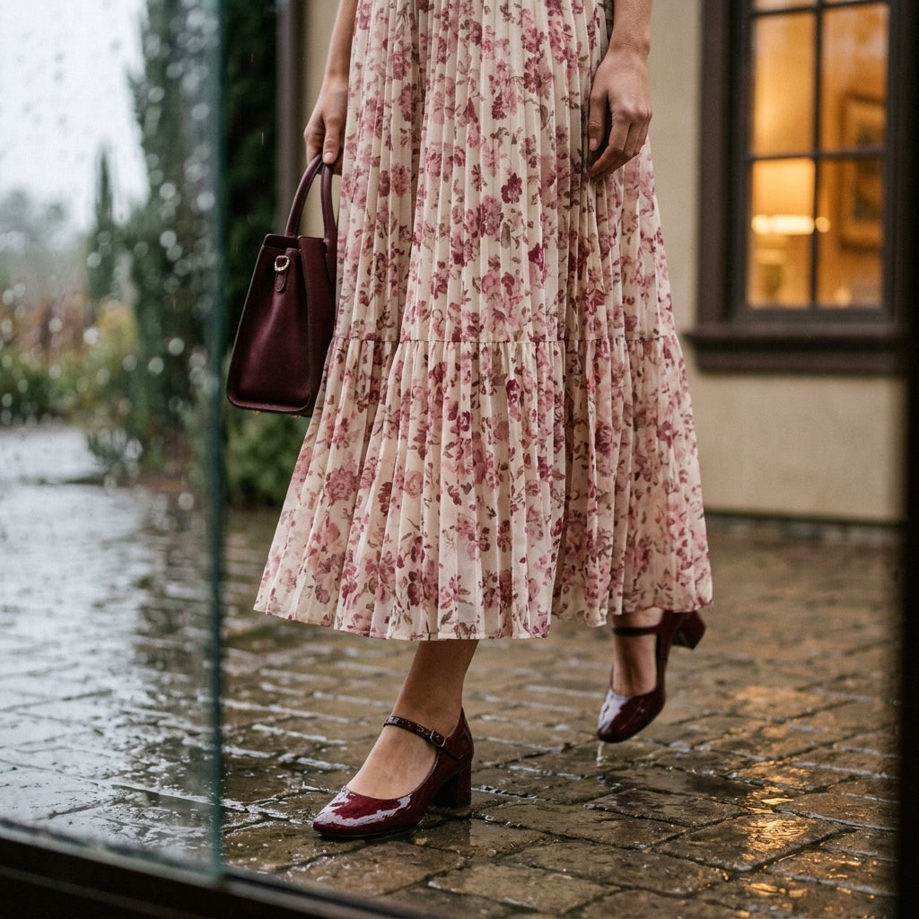 Twofer Maxi Dress — Rainy Day Detail | Generated by Modelize