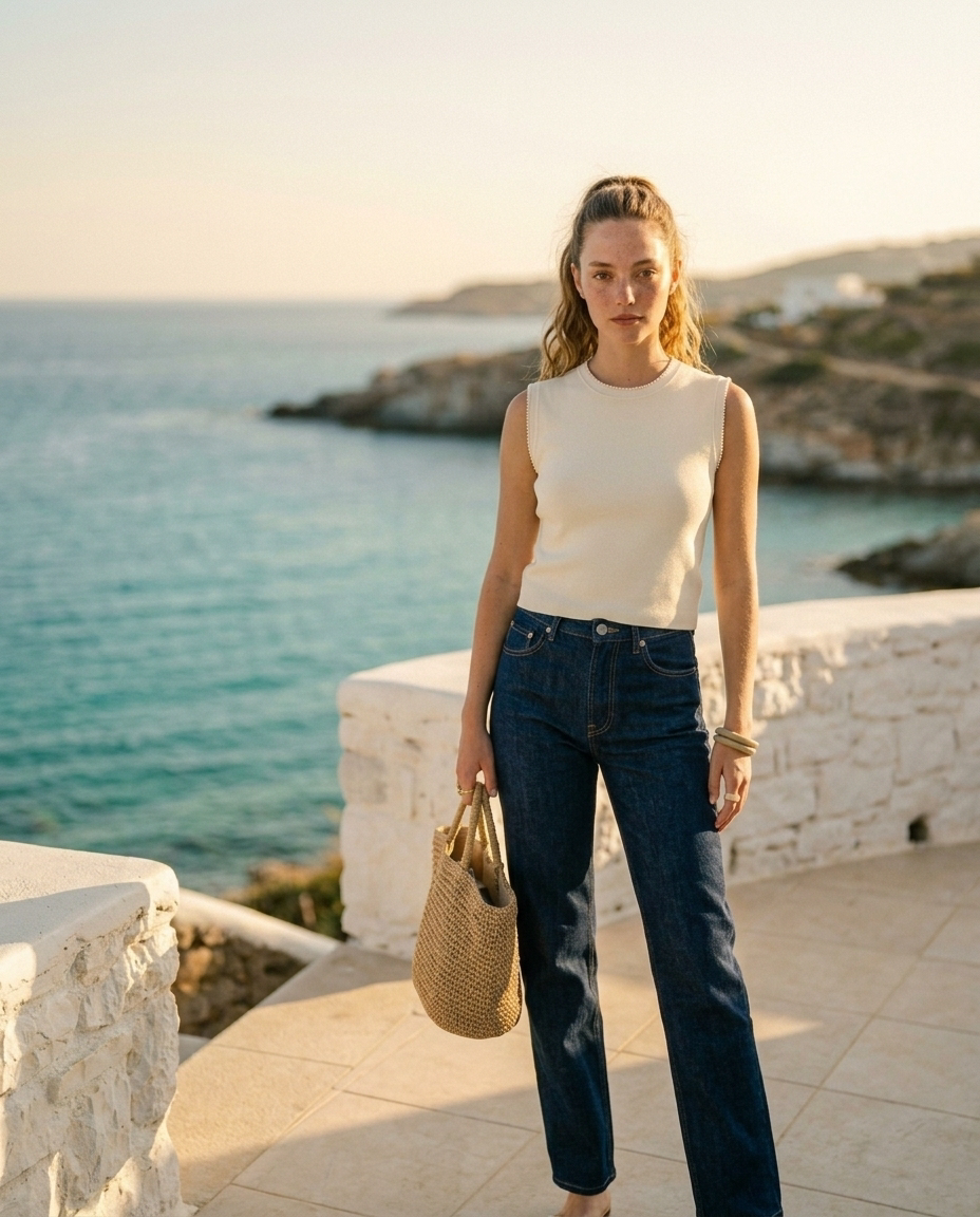 Pearl Trim Knit Sweater Top