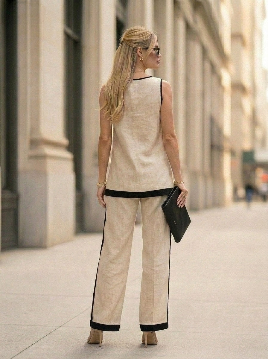 The Monaco Contrast Linen set