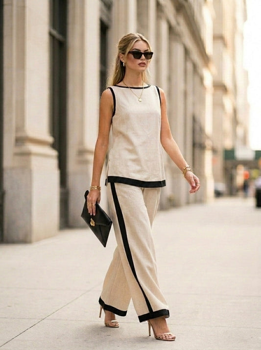 The Monaco Contrast Linen set